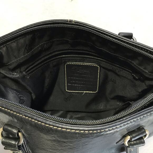 Fossil black leather mini tote bag 75082 casual everyday purse - Picture 4 of 16